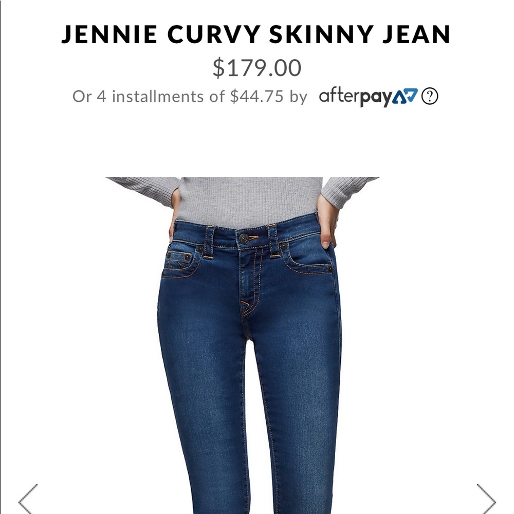 True Religion Jennie curvy skinny jean